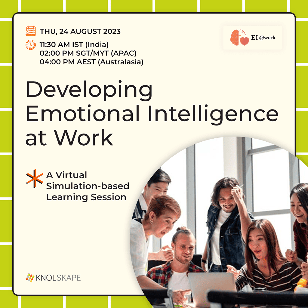 Developing Emotional Intelligence at Work India APAC 24 August 2023 EDGE