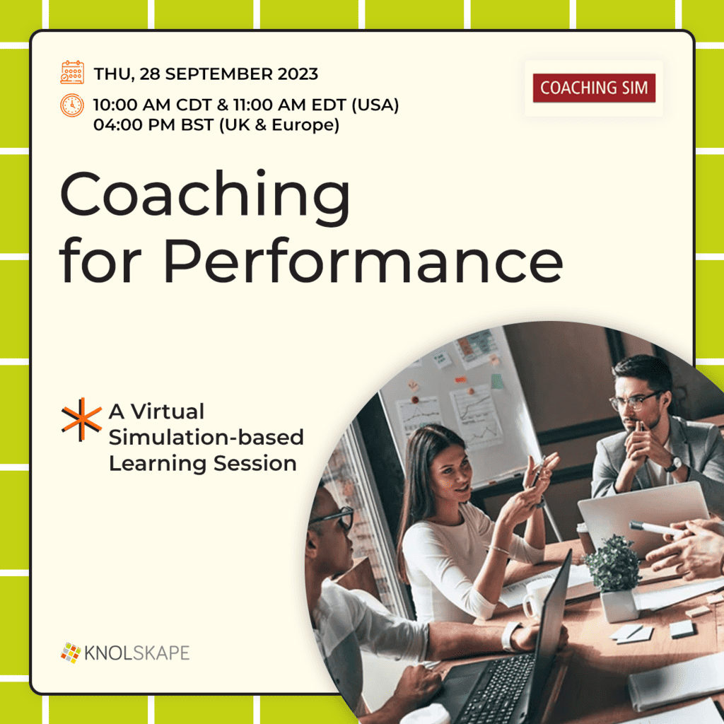 Coaching for Performance by KNOLSKAPE 28 September 2023 USA UK